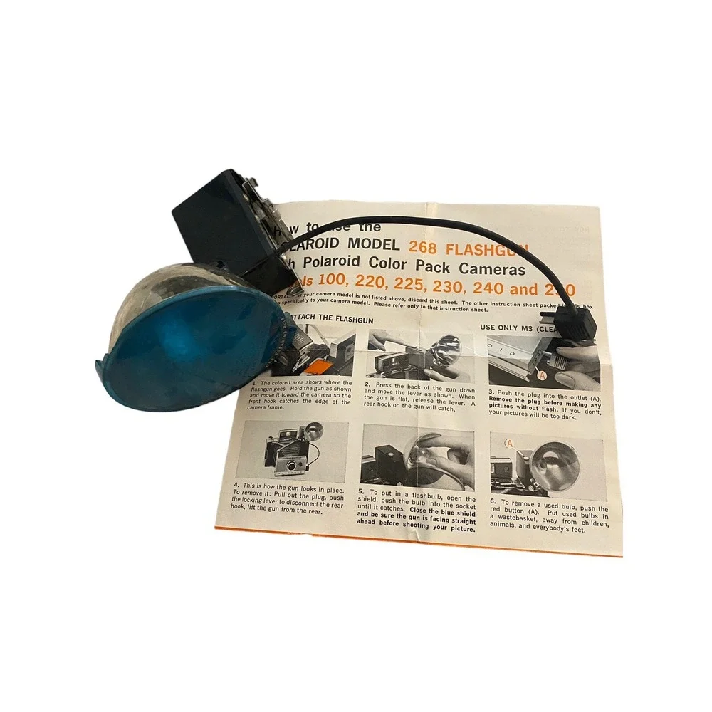 Vintage POLAROID FLASH BULB UNIT Model 268 Land Camera Flash‎ Untested